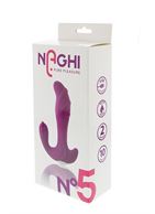 Фиолетовый вибратор с клиторальной стимуляцией NAGHI N5 RECHARGEABLE DUO VIBRATOR