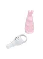 Розовый виброзайчик 4PLAY FINGER RING VIBE RABBIT PINK