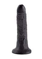 Чёрный фаллоимитатор с присоской 7" King Cock (17,8 см)