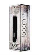 Гладкий чёрный вибромассажер Miki - 16,2 см.