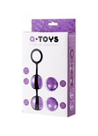 Фиолетово-чёрный набор вагинальных шариков A-toys - Pleasure Balls Set