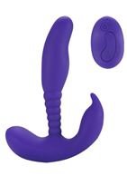 Фиолетовый стимулятор простаты Remote Control Anal Pleasure Vibrating Prostate Stimulator - 13,5 см.
