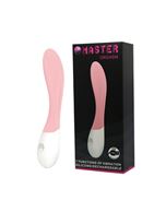 Нежно-розовый перезаряжаемый вибратор Master - Orgasm (20 см)