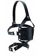 Чёрный кожаный кляп Leather Mouth Gag