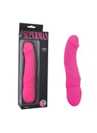 Розовый вибратор Rechargeable Silicone Dildo - 21 см.