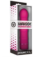 Ярко-розовый водонепроницаемый вибромассажер PowerPlay Maxx Power Vibe - 19 см.