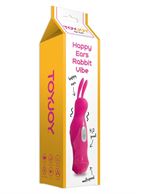 Розовый вибромассажер HAPPY EARS RABBIT VIBE