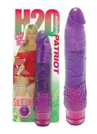 Водонепроницаемый фиолетовый вибромассажер H2O PATRIOT WATERPROOF VIBRATOR (19 см)