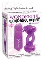 Эрекционное кольцо с 2 виброэлементами Wonderful Wonderful Wabbit
