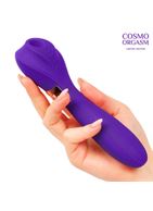 Фиолетовый вакуумный стимулятор с вибрацией (18,4 см)