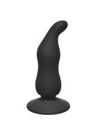 Чёрная анальная пробка Waved Anal Plug Black - 11 см.