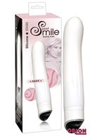 Белоснежный вибратор Smile Easy из силикона - 22 см.