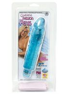 Голубой вибромассажёр GRASPING PASSION PENIS 7 BLUE - 17,8 см.