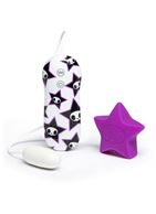 Фиолетовый клиторальный стимулятор-звезда SILICONE PINK STAR CLITORAL VIBRATOR