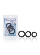 Набор из 3 чёрных эрекционных колец Dr. Joel Kaplan - Silicone Support Rings