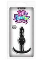 Черная анальная пробка Jelly Rancher T-Plug Wave - 9,7 см.