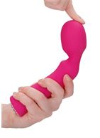 Розовый универсальный массажер Wand Pearl - 20 см.