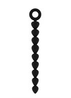 Чёрная анальная цепочка Bead Chain - 24,9 см.