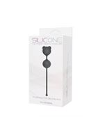 Чёрные вагинальные шарики PUSSYNUT DOUBLE SILICONE