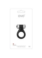 Пластиковое эрекционное кольцо черное OVO B1