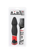 Чёрный анальный стимулятор с вибрацией BOOTYFUL CONED VIBE BLACK (11 см)