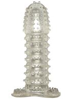 Прозрачная насадка с шипиками Cristal Condom - 12,5 см.