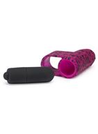 Розовая вибронасадка на палец SILICONE FINGER RING