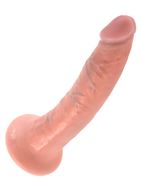 Телесный фаллоимитатор 7" King Cock на присоске (17,8 см)