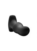 Черная анальная вибропробка Model M Curved Rimming Plug with Remote (15 см)
