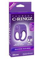 Эрекционное кольцо с подхватом мошонки Silicone Duo-Ring