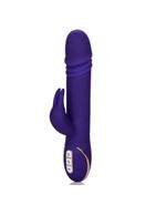 Фиолетовый вибратор с поступательным движением Jack Rabbit Signature Silicone Thrusting Rabbit (20 см)