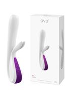 Фиолетовый вибратор-кролик OVO K5 (21 см)