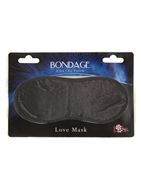 Чёрная маска на глаза BONDAGE LOVE MASK