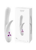 Вибратор белый OVO K4 Rabbit (22 см)