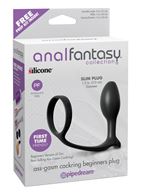 Анальная пробка с эрекционным кольцом Ass-Gasm Cockring Beginners Plug
