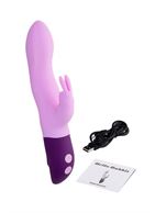 Сиреневый вибратор кролик Hello Rabbit (24,5 см)