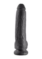 Чёрный фаллоимитатор 9 Cock with Balls - 22,9 см.