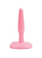 Розовая тонкая анальная пробка Butt Plug Pink Slim Small (10,5 см)