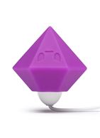 Фиолетовый клиторальный стимулятор-бриллиант SILICONE PURPLE DIAMOND CLITORAL VIBRATOR