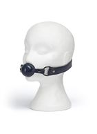 Тёмно-синий кляп-шар на кожаных ремешках DARKER LIMITED COLLECTION BALL GAG