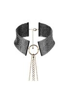 Чёрный ошейник с цепочками Desir Metallique Collar