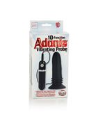 Чёрная анальная пробка 10-Function Adonis Vibrating Probes - 14 см.