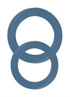 Набор из 2 синих эрекционных колец разного размера Infinity Thin M and L Cockring