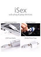 Белый вибромассажер на проводе USB MASSAGE KIT с набором насадок