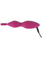 Ярко-розовый клиторальный вибратор с 3 насадками Spot Vibrator with 3 Tips (17,9 см)