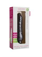 Чёрный вибратор-реалистик Realistic Skin Vibrator Small - 16,3 см.