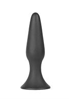 Черная анальная втулка Silky Buttplug Medium - 12,5 см.