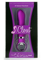 Фиолетовый силиконовый вибромассажёр CHRISTIANE SOUL - 17,8 см.