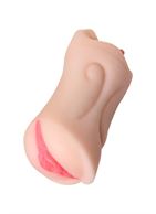 Телесный двусторонний мастурбатор Fruity Tongue - ротик и вагина