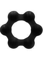Черное эрекционное кольцо No.82 Weighted Cock Ring